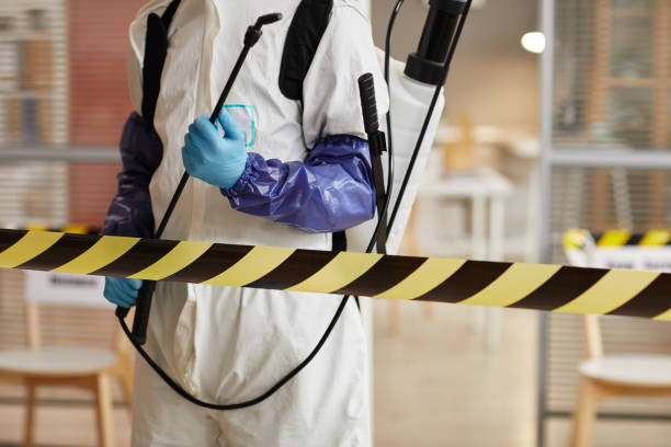 Professional Biohazard Cleanup technician working in Mastic, NY